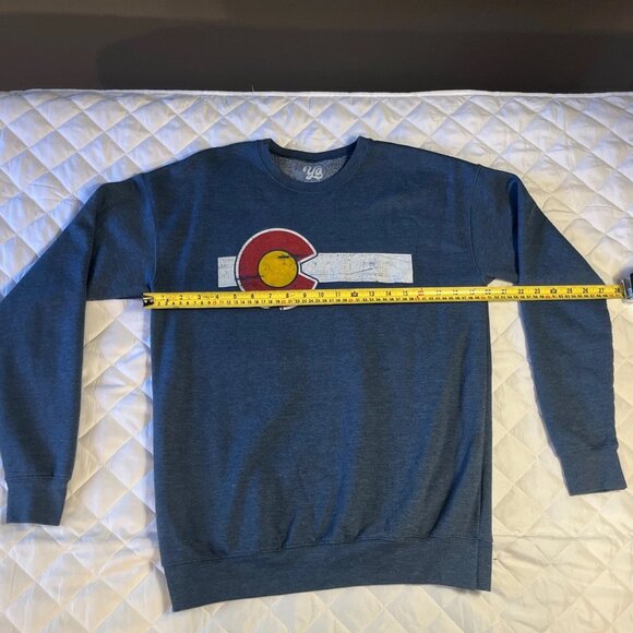 Yo Colorado Women’s Blue Sweater Long Sleeved Quilted Small S - Picture 4 of 8